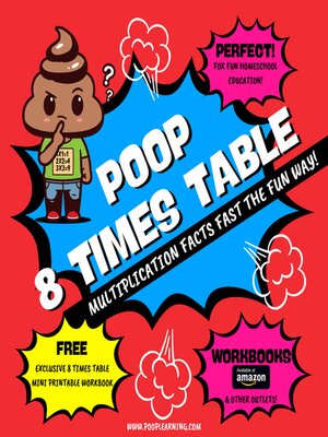 cover image of Poop 8 Times Table--Learn Multiplication Facts Fast the Fun Way